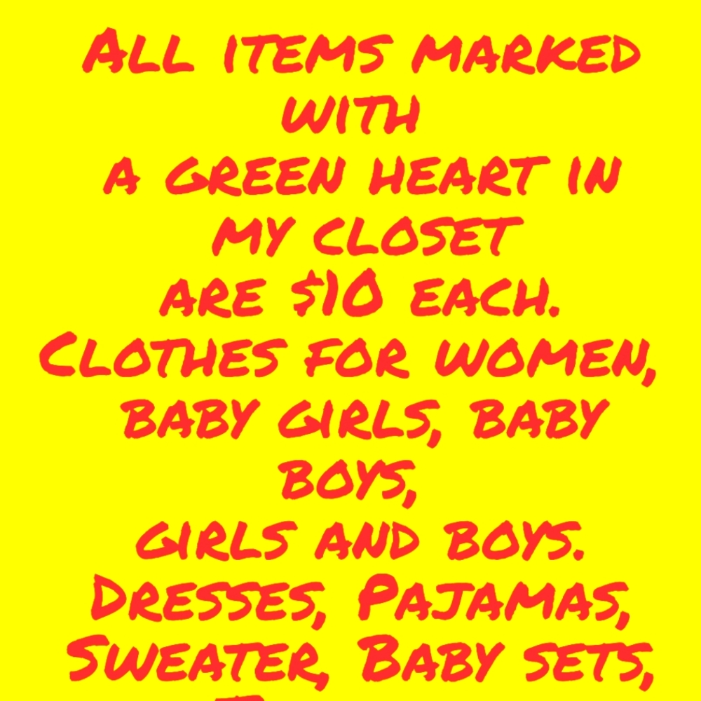CLOSET SALE